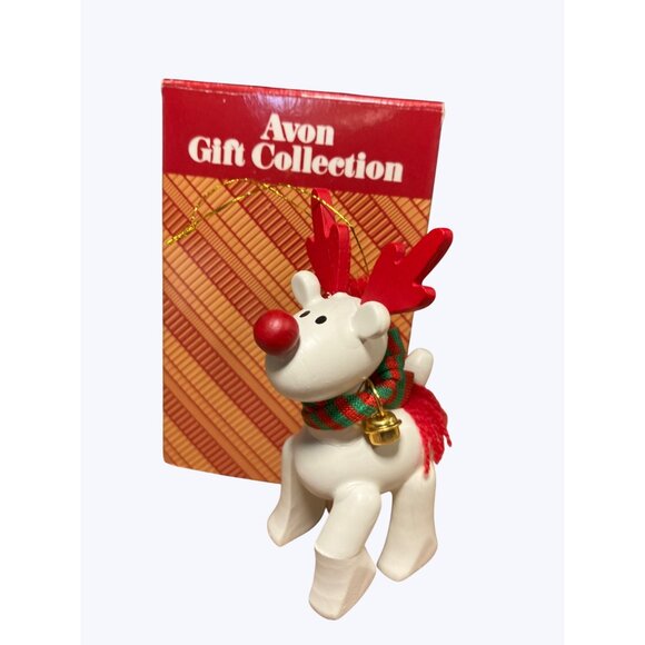 Avon Gift Collection Belvedeer  The Christmas Reindeer Ornament - Picture 1 of 12
